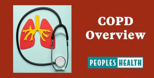 COPD Overview with an image of lungs and a sthethoscope