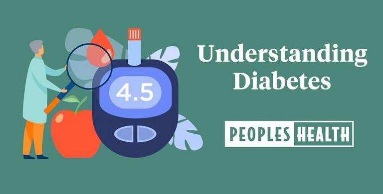 Understanding Diabetes with graphic of a test